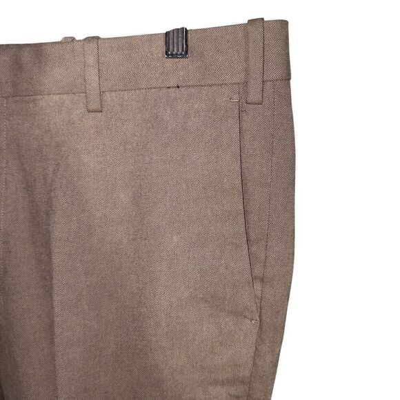 Polo Ralph Lauren Fine Tailoring Tobacco Brown Twill Trousers 36/30 - Picture 4 of 13